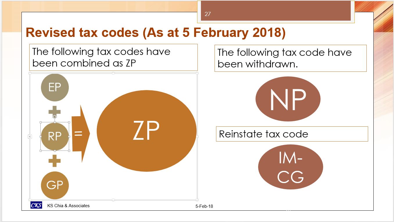KS CHIA TAX & ACCOUNTING BLOG: Revised tax codes (As at 5 ...