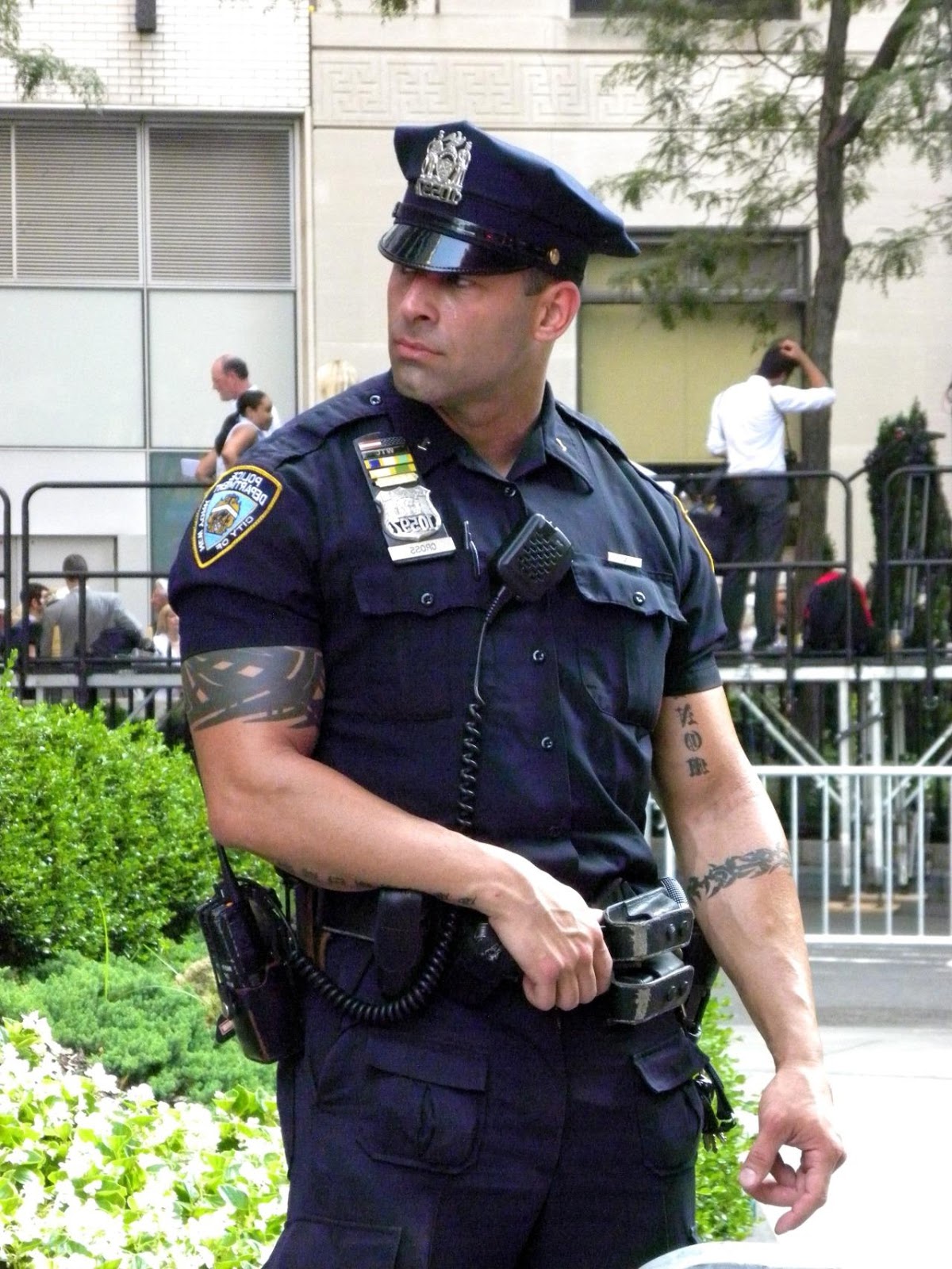 realsexymasculinepolicemanuniformhunkworkingondutybadge