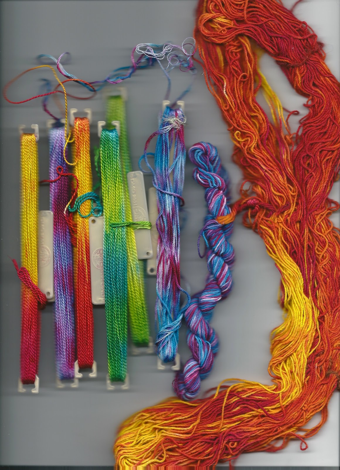 Focus on Fiber Painted threads and fabric