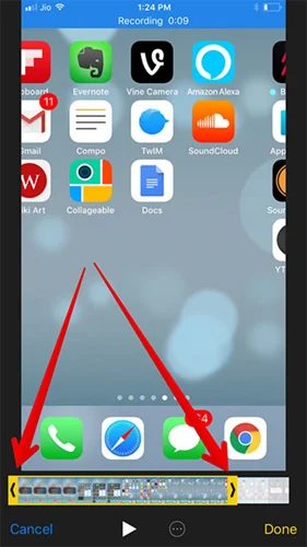 تسجيل شاشة الآي فون في iOS 11