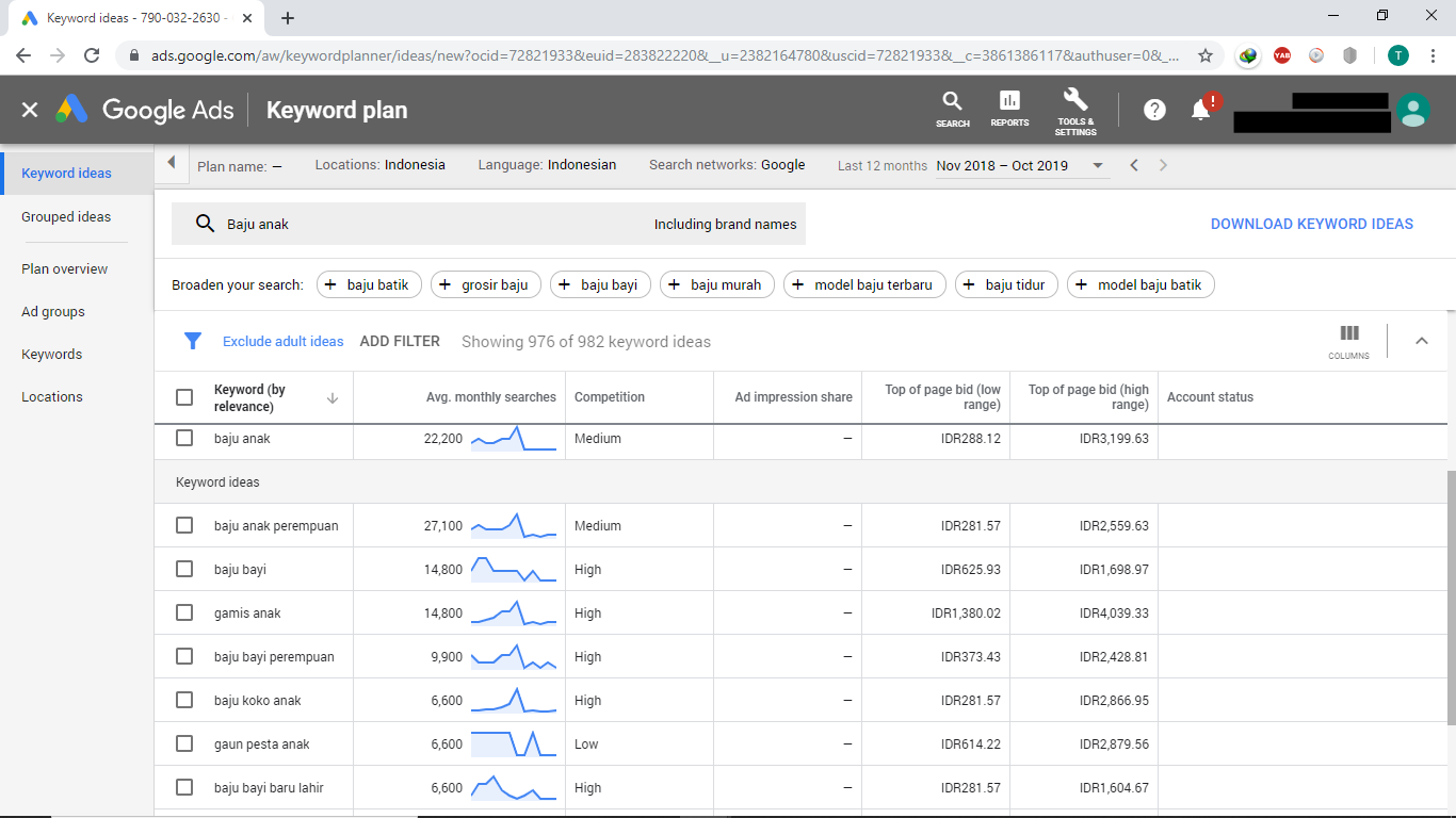 Cara Analisa Kata Kunci Menggunakan Google Keyword Planner