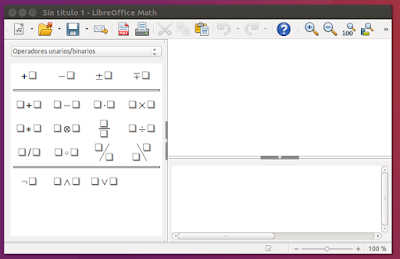 LibreOffice Math abierto
