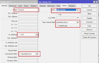 mangle paket download speed test