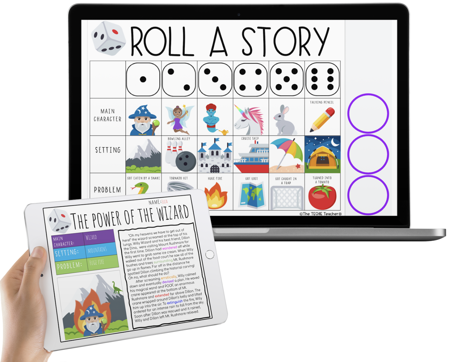 Digital Dice: Roll-A-Story  Roll a story, Writing mini lessons, Homeschool  writing