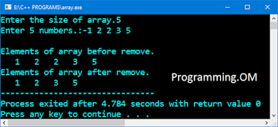 Program in C and C++ to remove duplicate elements from array.