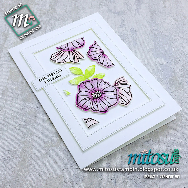 Oh So Eclectic Stampin' Up! Floating Frame Technique Card Idea. Order cardmaking products from Mitosu Crafts UK online shop 24/7