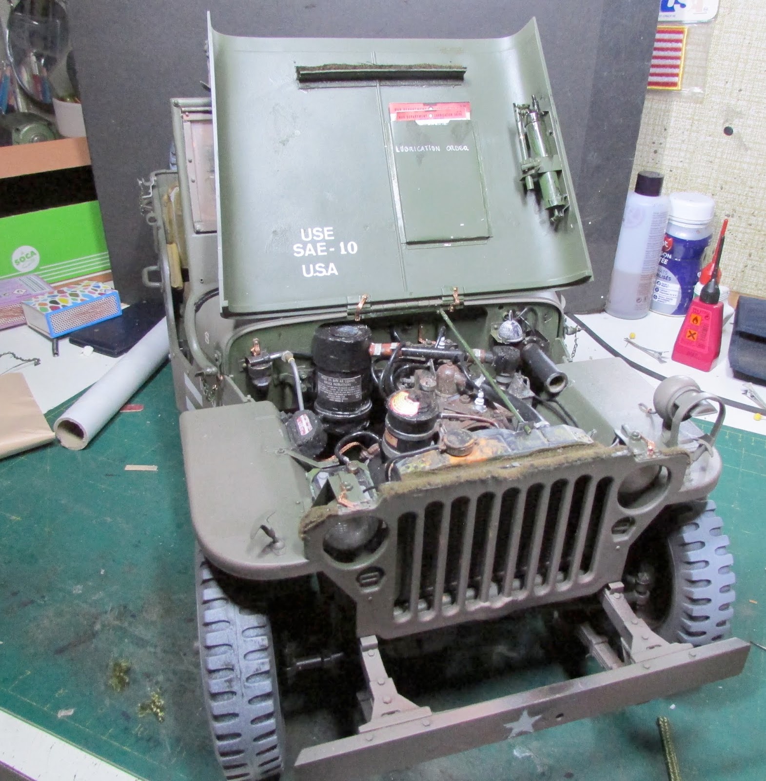 JEEP WILLYS MB DRAGON MODEL 1/6 SCALE Le moteur