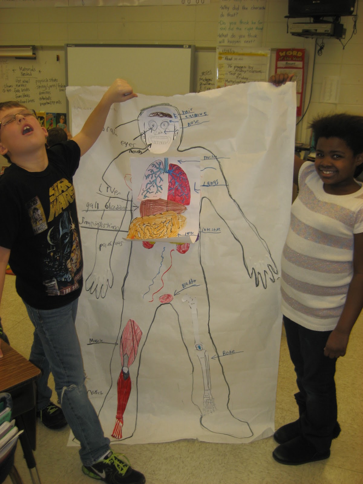 Learning Adventures in the Big Third Grade: Human Body Projects