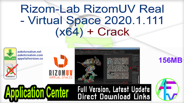 Rizom-Lab RizomUV Real – Virtual Space 2020.1.111 (x64) + Crack Rizom-Lab RizomUV Real – Virtual Space 2020.1.111 (x64) + Crack