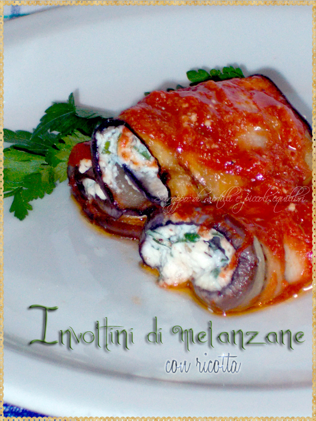 Melanzane ripiene di ricotta prezzemolo pomodoro