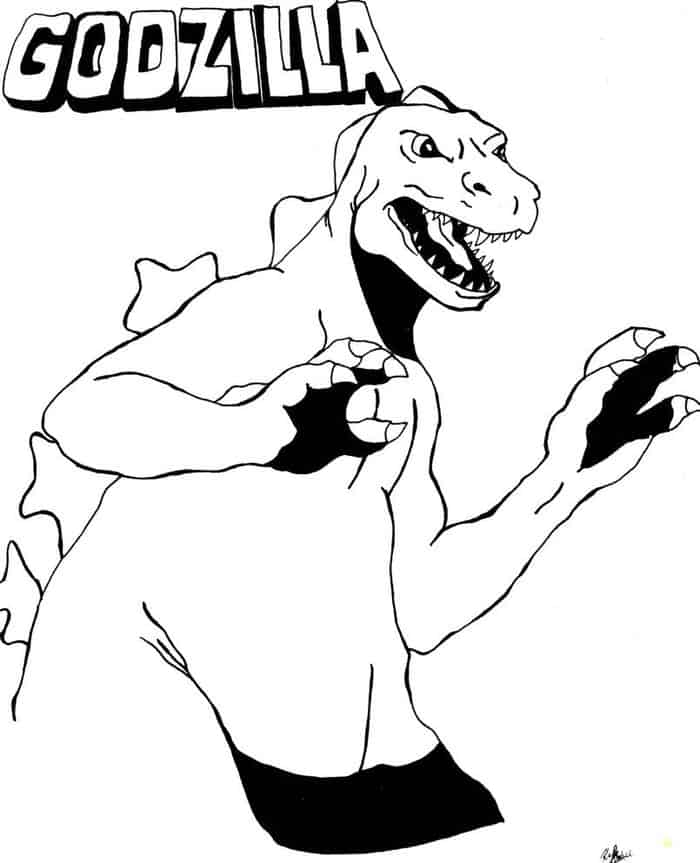 Godzilla Vs Muto Coloring Pages Sketch Coloring Page