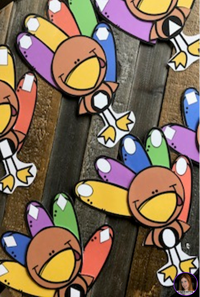 Turkey and Thanksgiving (November) Math and Literacy Centers for Preschool are full of fun hands-on centers that will help build writing (fine-motor) and math and literacy skills.