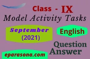 Model Activity Tasks | English | CLASS 9 | September | 2021 | PDF | Question & Answer