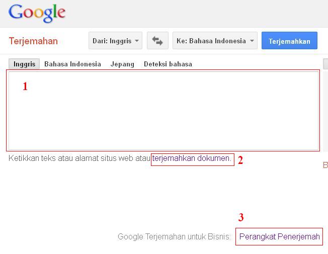 Google translate indonesia ke inggris dan sebaliknya disebut