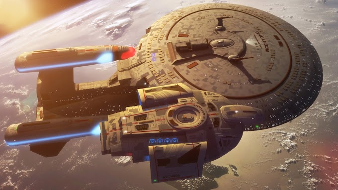 Star Trek Battleships In Orbit Around Earth