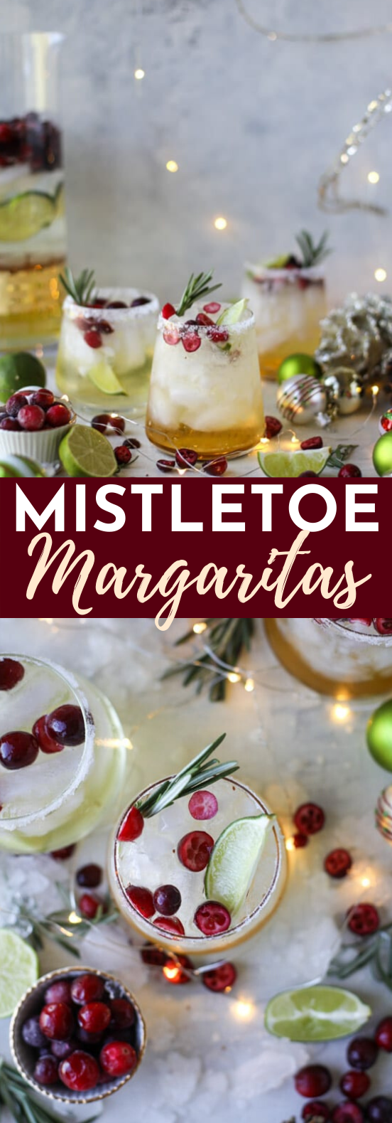 MISTLETOE MARGARITAS #drinks #alcohol #cocktails #christmas #party