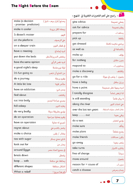 الانجليزي - مراجعة ليلة الإمتحان.. جميع قواعد اللغة الانجليزية للصف الثالث الاعدادى الترم الثانى فى ورقة واحدة 6