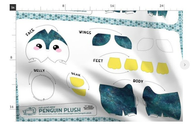 sewdesune Spoonflower cut and sew penguin