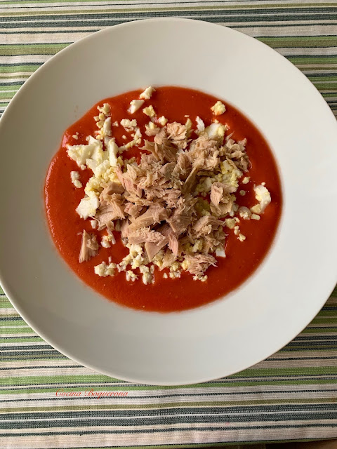 Porra (o salmorejo) con calabacín