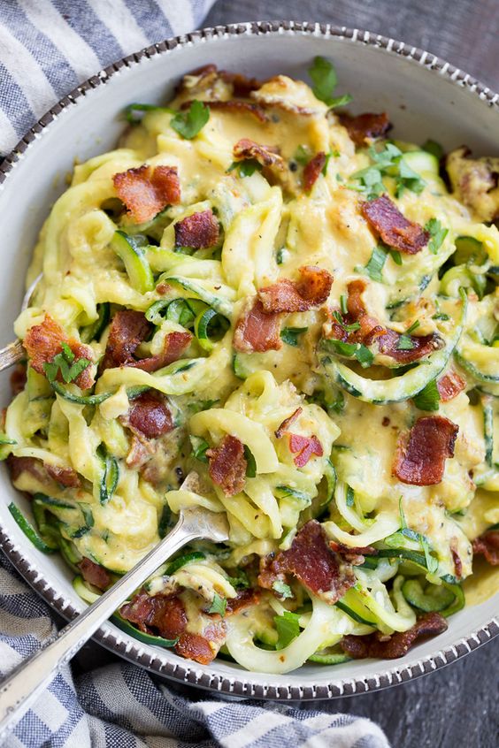 Paleo Zucchini Carbonara (Whole30, DF, Low Carb)