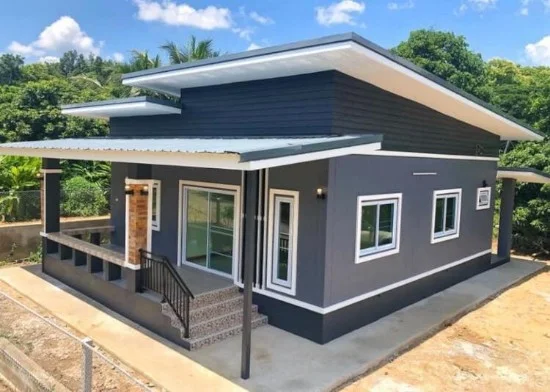 Lingkar Warna Desain Rumah Minimalis Atap Miring Dengan Dana 100