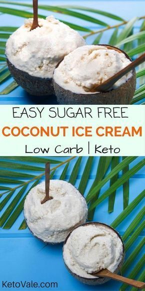 Keto Sugar Free Coconut Ice Cream