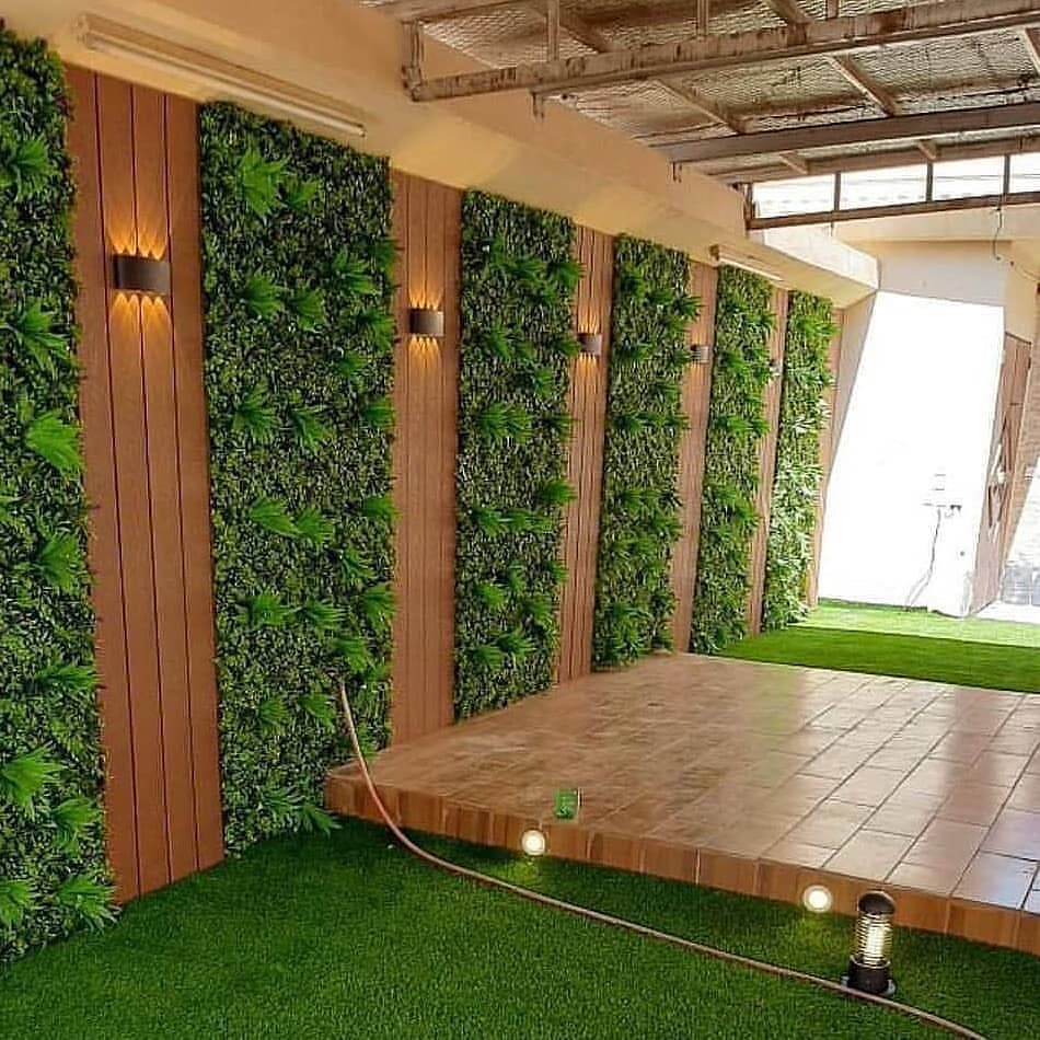 تصميم جلسات حدائق خارجية بالرياض تركيب عشب جداري في الرياض