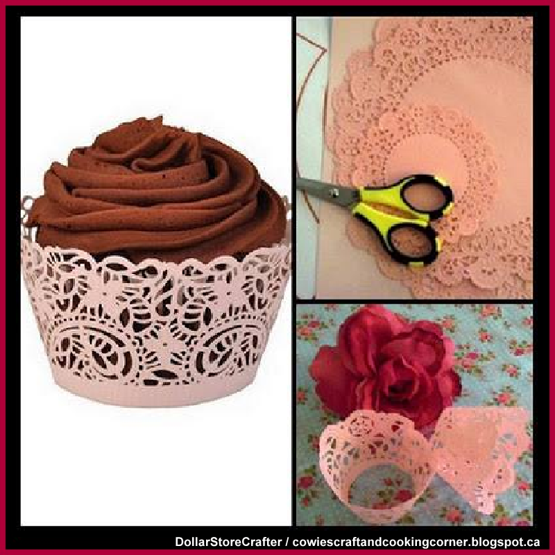 Dollar Store Crafter Turn Dollar Store Doilies Into Cupcake Wraps )