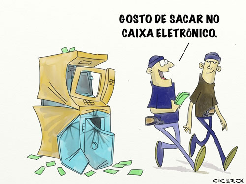 CÍCERO Designer Gráfico e Ilustrador: Saque no caixa eletrônico