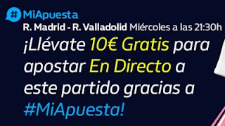 william hill promo 10€ Gratis Real Madrid vs Valladolid 30-9-2020 william hill promo 10€ Gratis Real Madrid vs Valladolid 30-9-2020