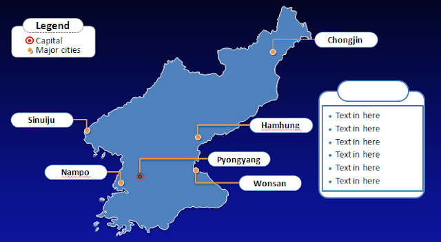 image: Slide 1 Template PPT Peta Korea Utara