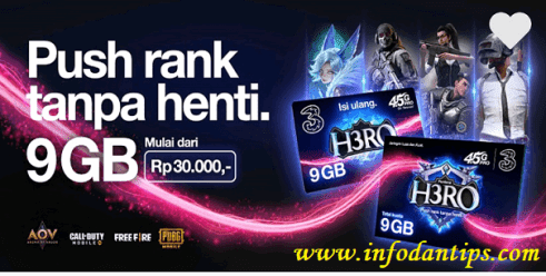 Mengenal Paket Data H3ro Tri 3 9gb 30 Menit Hanya Rp 30 000