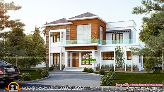 Modern house rendering