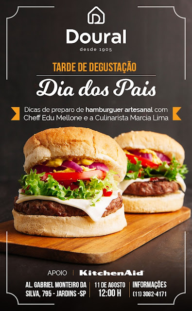 Convite: Tarde de degustação e Hambúrguer Artesanal na Doural Jardins!