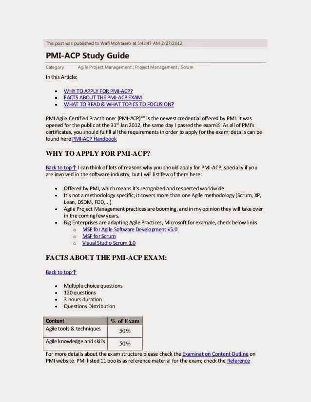 PMI-ACP Examsfragen