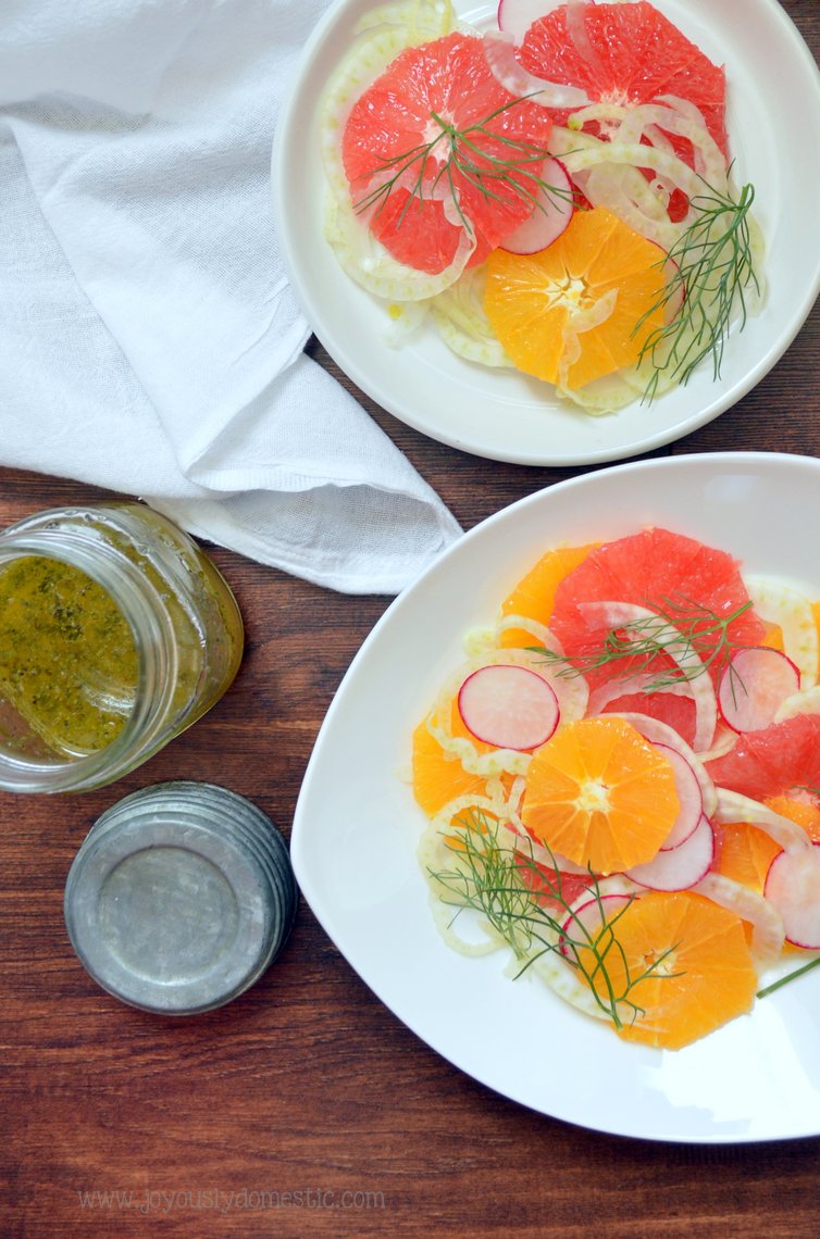Joyously Domestic Refreshing Fennel Citrus Salad with Orange Maple