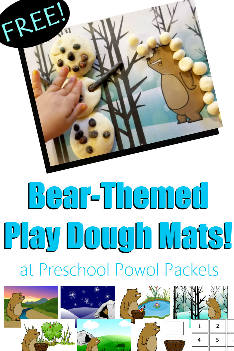 Teddy Bear Theme Play Dough Mat For Toddlers & Preschool