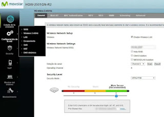 Imagen de la configuración del router