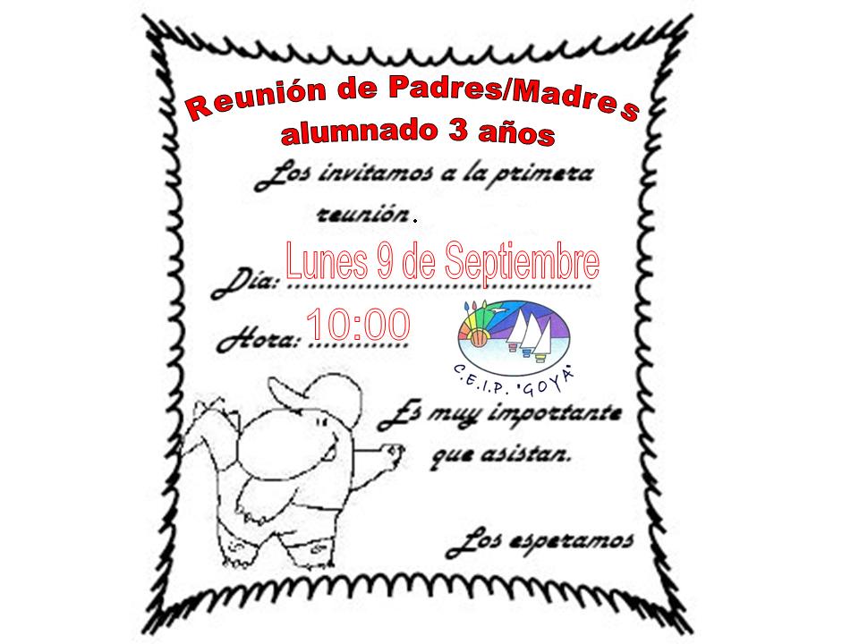 Infantil Goya Reunion Comienzo De Curso Padres Madres 3 Anos 2013 14