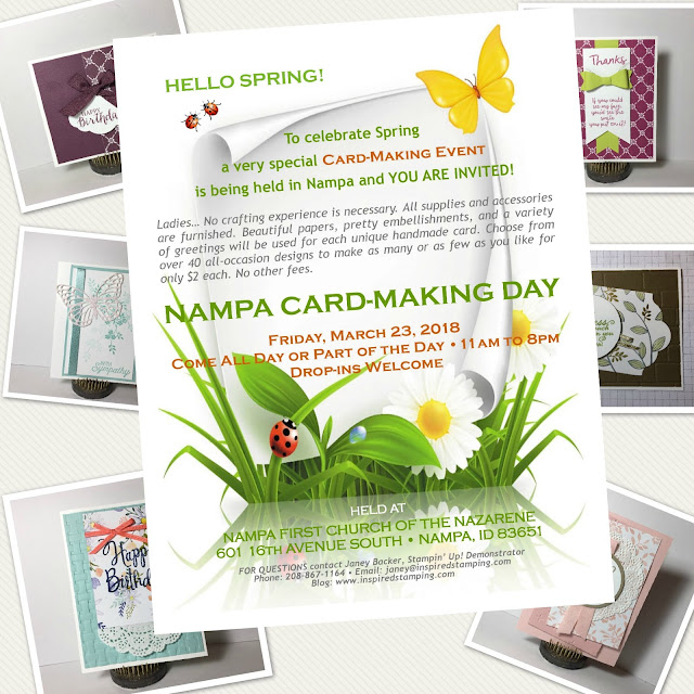 Inspired Stamping by Janey Backer Nampa CardMaking Event Sneak Peek