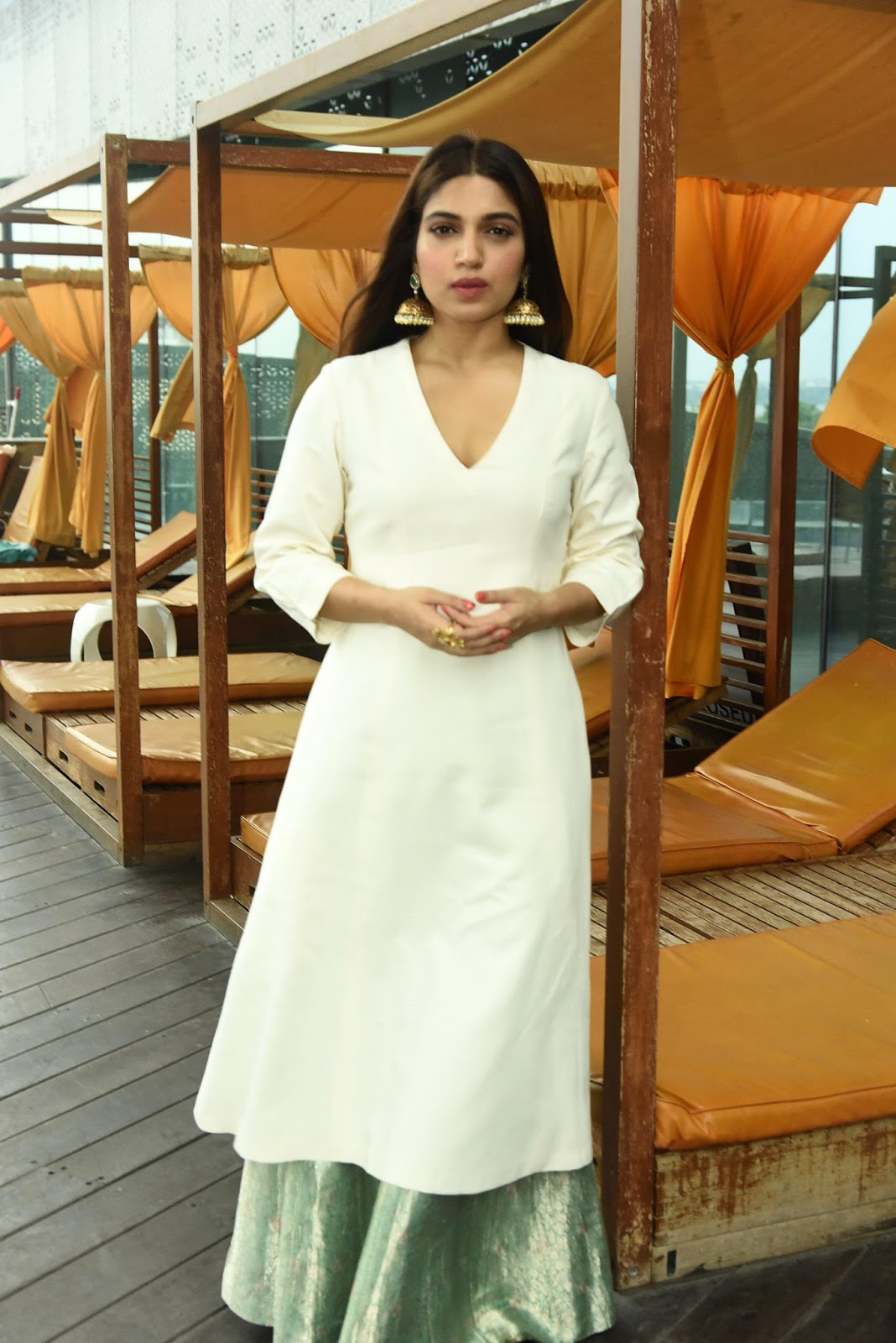 Bhumi Pednekar Looks Hot in White Dress At Film â€œShubh Mangal Savdhanâ€ Promotions in Mumbai