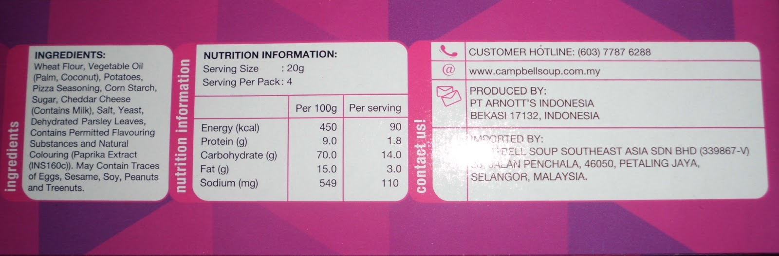 Food And Beverages Arnott's Shapes (Cheesy Pizza)