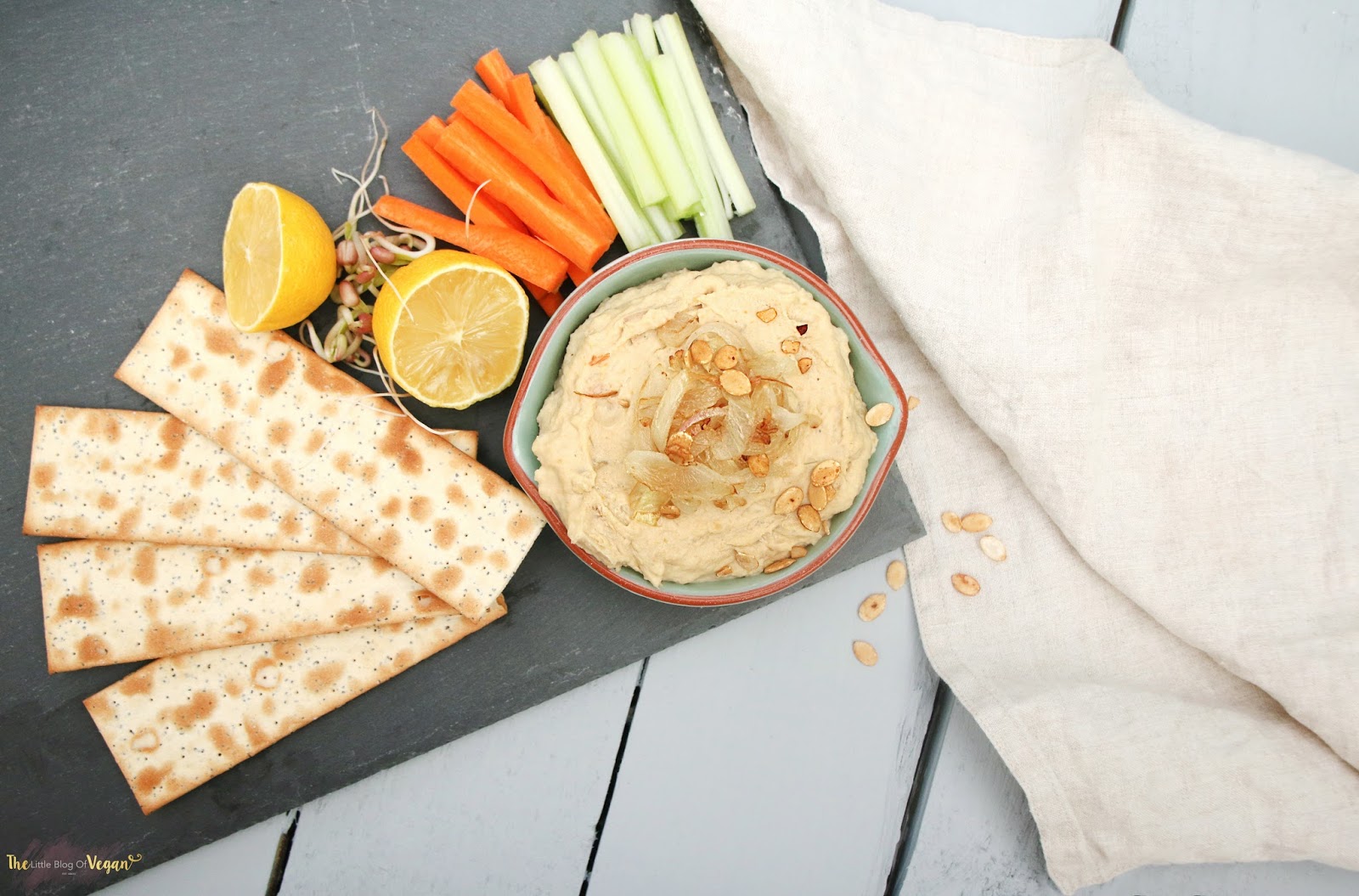 Caramelised onion hummus The Little Blog Of Vegan