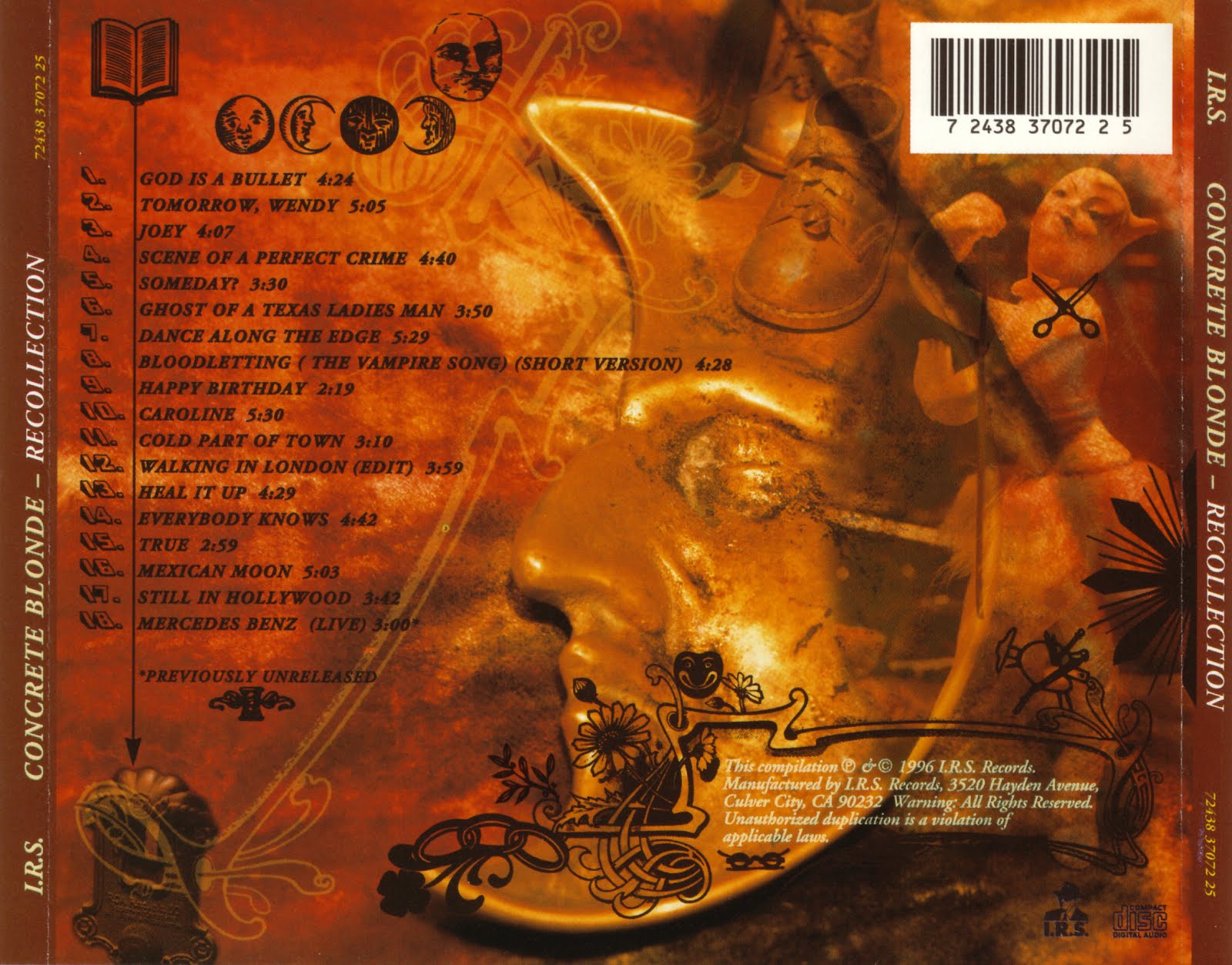 CONCRETE ROCK CONCRETE BLONDE RECOLLECTION THE BEST OF .. 1996