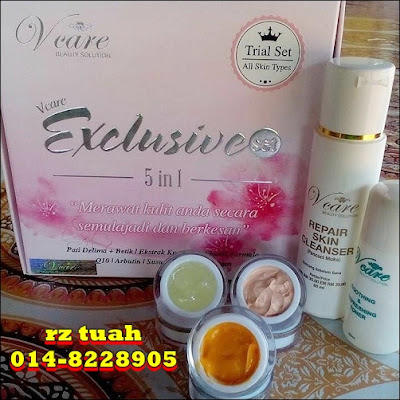 vcare exclusive set 5in1 skincare