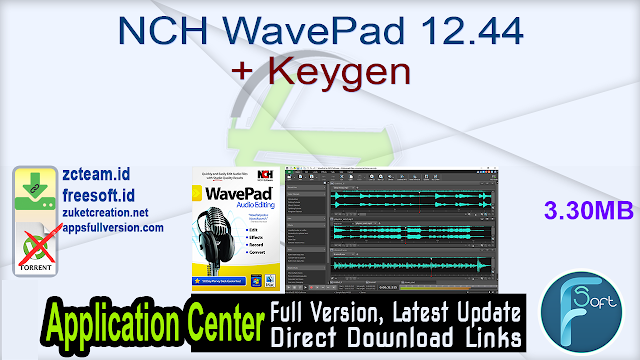 NCH WavePad 12.44 + Keygen_ ZcTeam