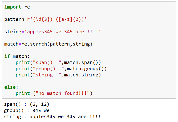 Methods in re package