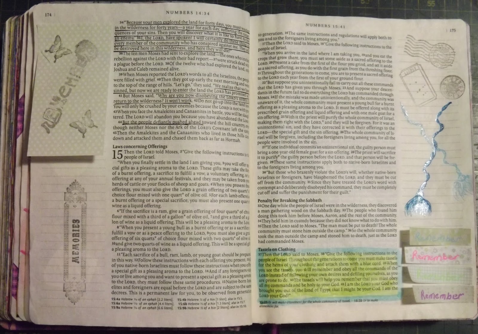 Bybel Legkaart: Bible Journaling: Numbers 15