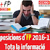13 Juny: Novetats Oposicions d'FP 2016-17