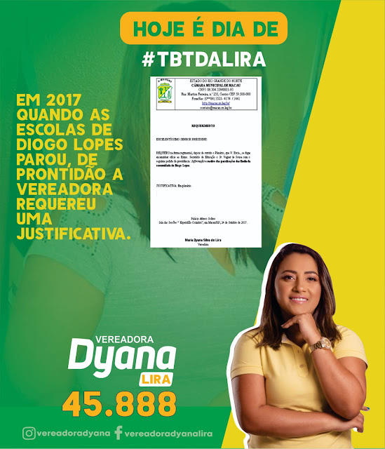 DYANA LIRA A FAVOR DA EDUCAÇÃO